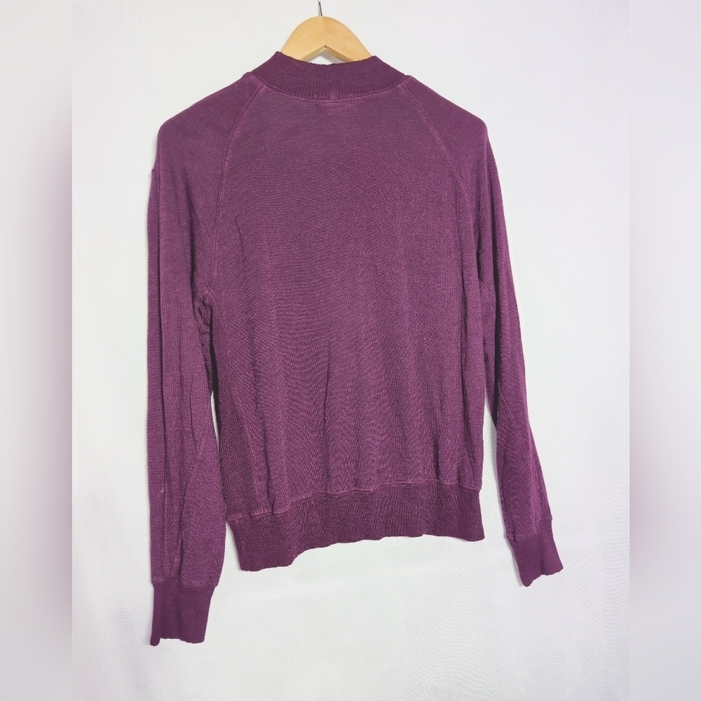 Monrow Deep Purple Sz S Knit Sweater Top - Picture 3 of 5